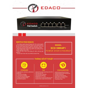 ECO-SW04P1 Switch POE 4 cổng EDACO